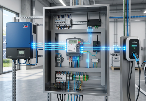 Technik eines Smart Meters in Verbindung mit einem intelligenten Stromnetz